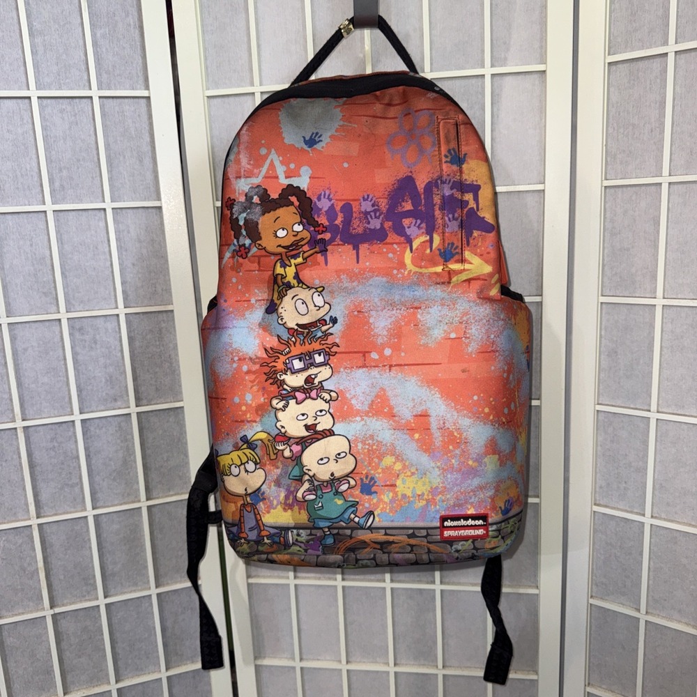 Sprayground Rugrats Forever Young Black Bookbag Large School Bag Backpack